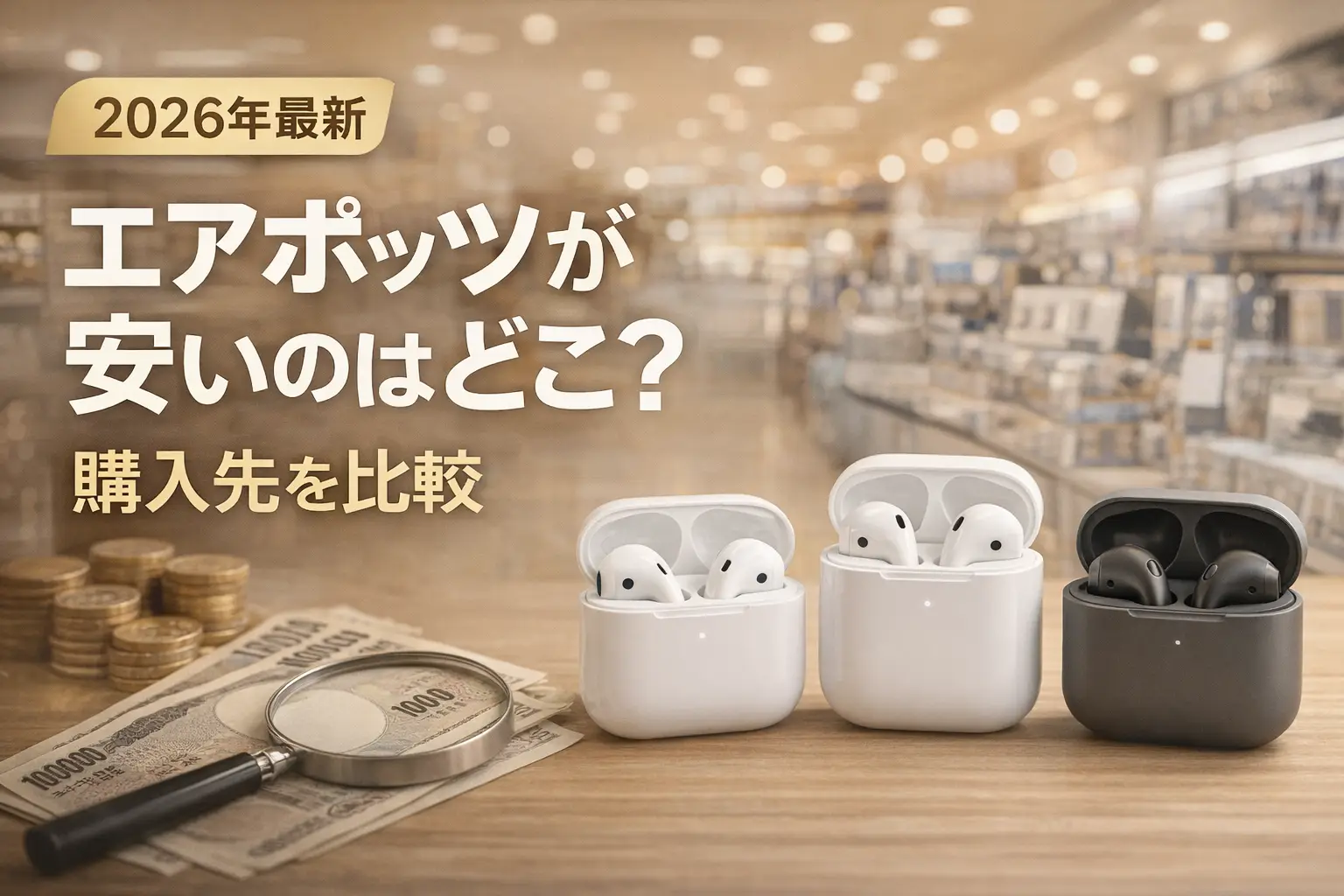 【2026年最新】エアポッツが安いのはどこ？｜購入先を比較