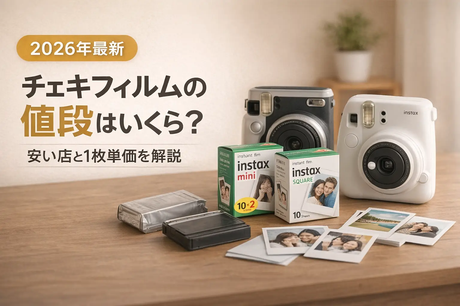 【2026年最新】チェキフィルムの値段はいくら？安い店と1枚単価を解説