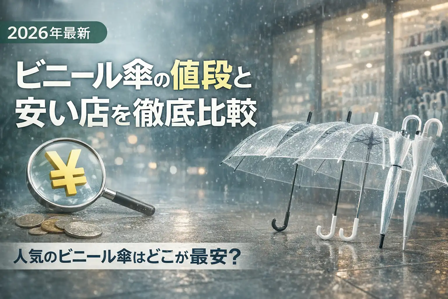 【2026年最新】ビニール傘の値段と安い店を徹底比較