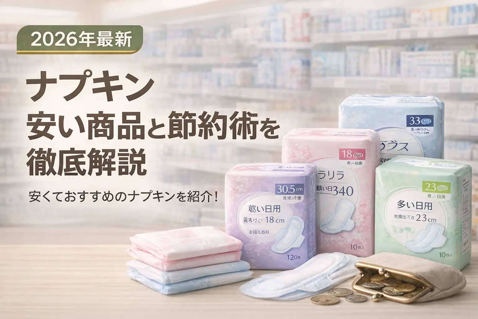 【2026年最新】ナプキン 安い商品と節約術を徹底解説