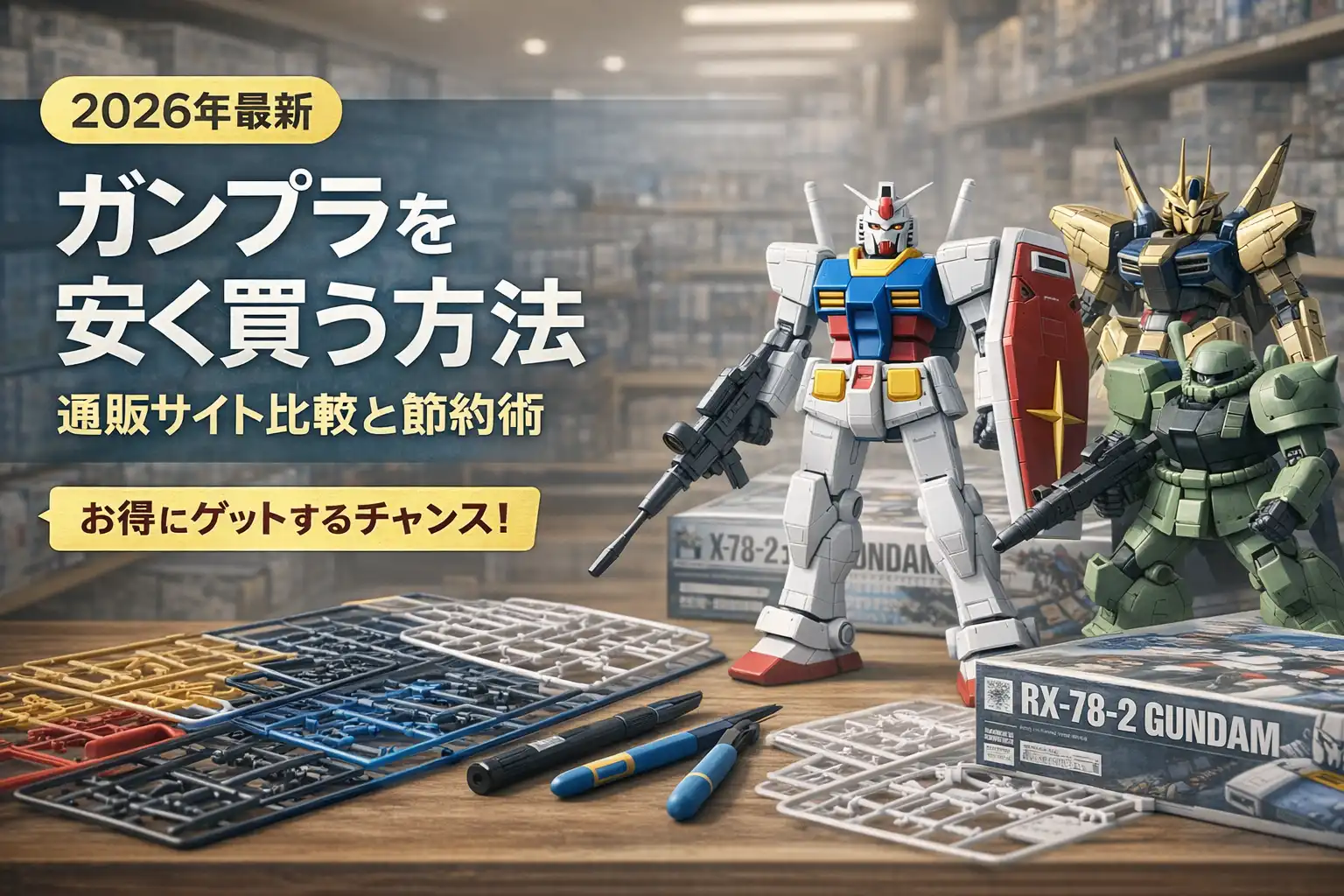【2026年最新】ガンプラを安く買う方法｜通販サイト比較と節約術
