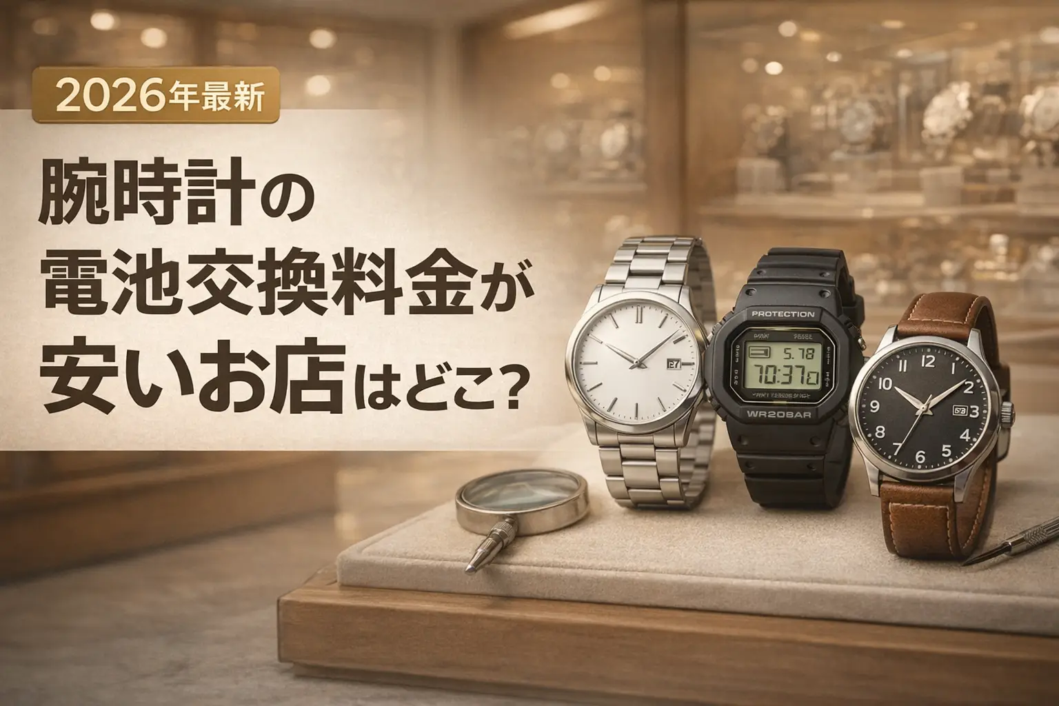 【2026年最新】腕時計の電池交換料金が安いお店はどこ？
