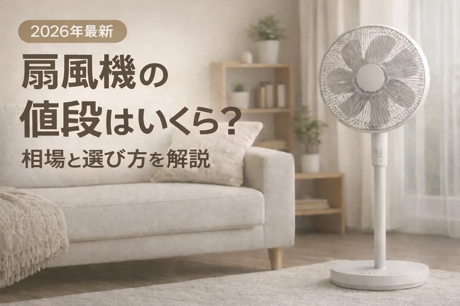 【2026年最新】扇風機の値段はいくら？相場と選び方を解説