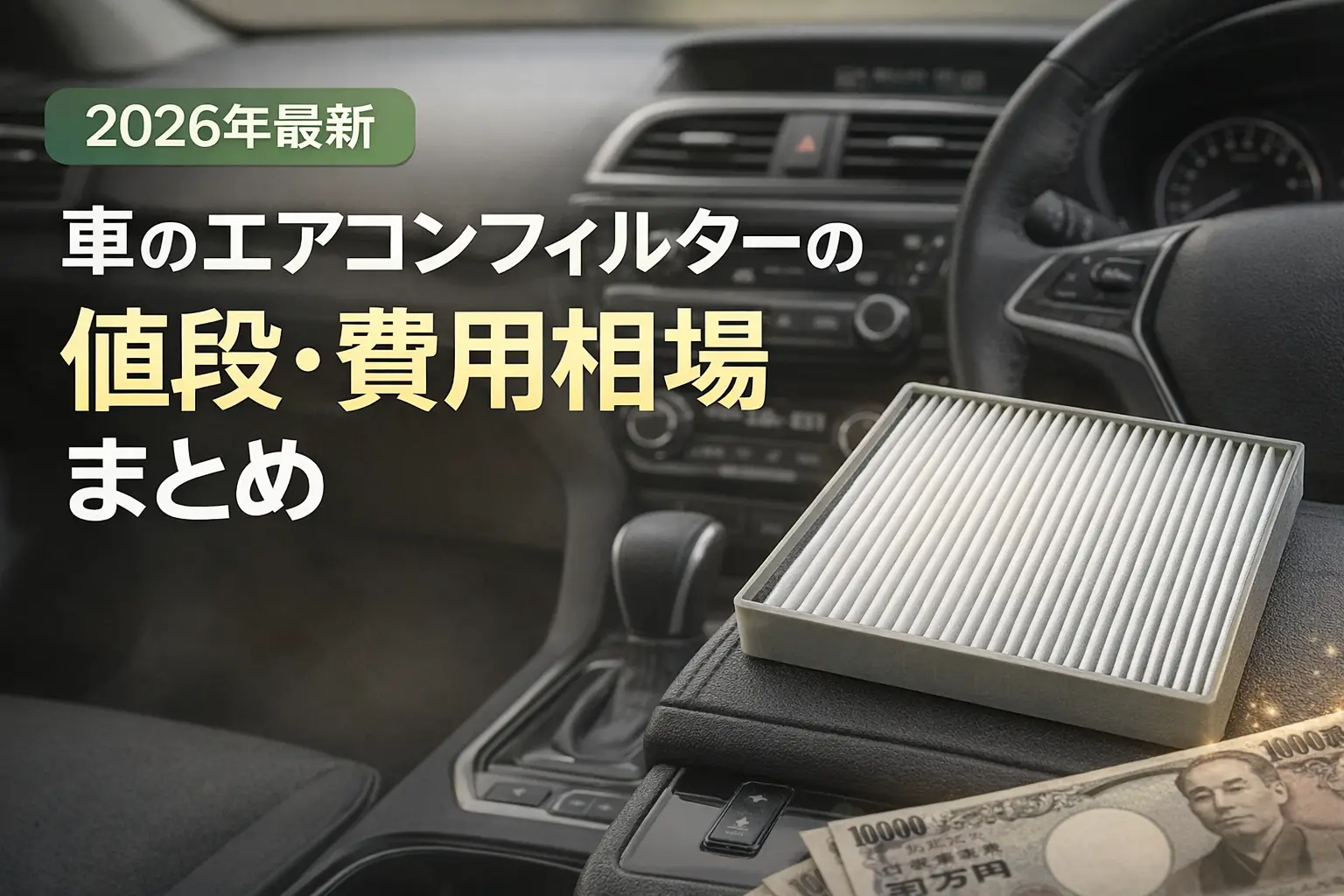 【2026年最新】車のエアコンフィルターの値段・費用相場まとめ