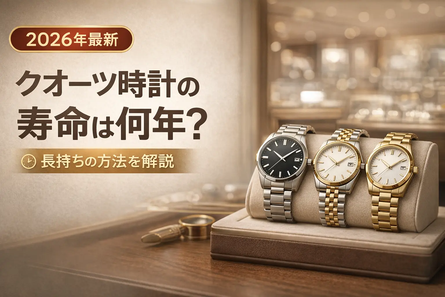 【2026年最新】クオーツ時計の寿命は何年？長持ちの方法を解説
