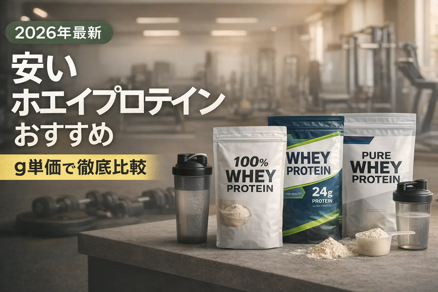【2026年最新】安いホエイプロテインおすすめ｜g単価で徹底比較