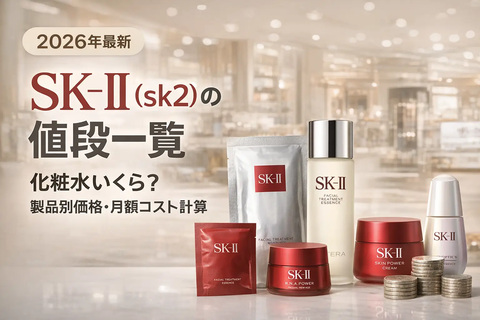【2026年最新】SK-II（sk2）の値段一覧｜化粧水いくら？製品別価格・月額コスト計算