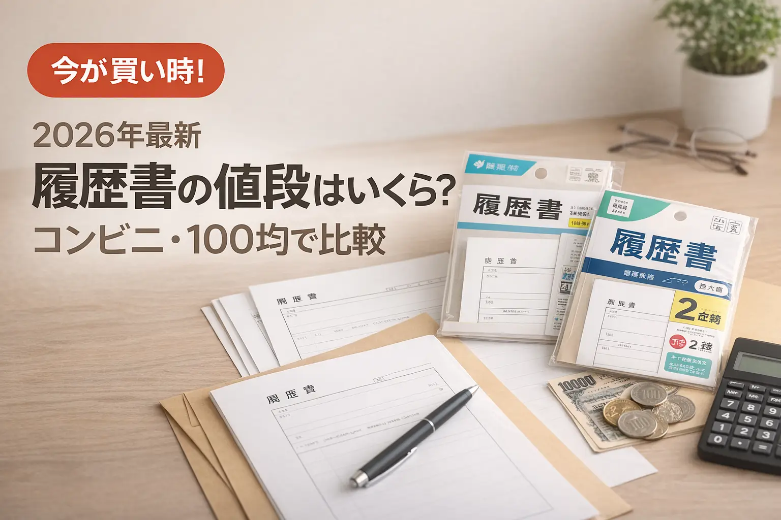 【2026年最新】履歴書の値段はいくら？コンビニ・100均で比較