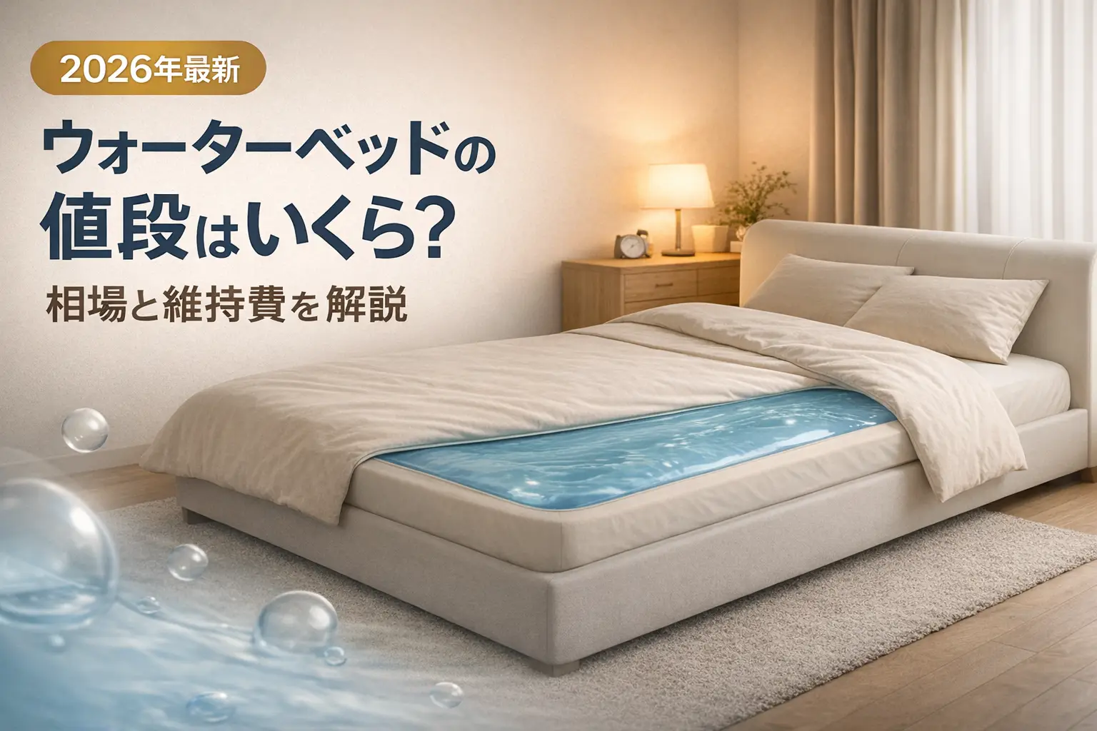 【2026年最新】ウォーターベッドの値段はいくら？相場と維持費を解説