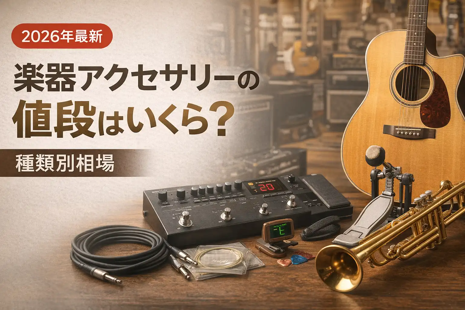 【2026年最新】楽器アクセサリーの値段はいくら？種類別相場