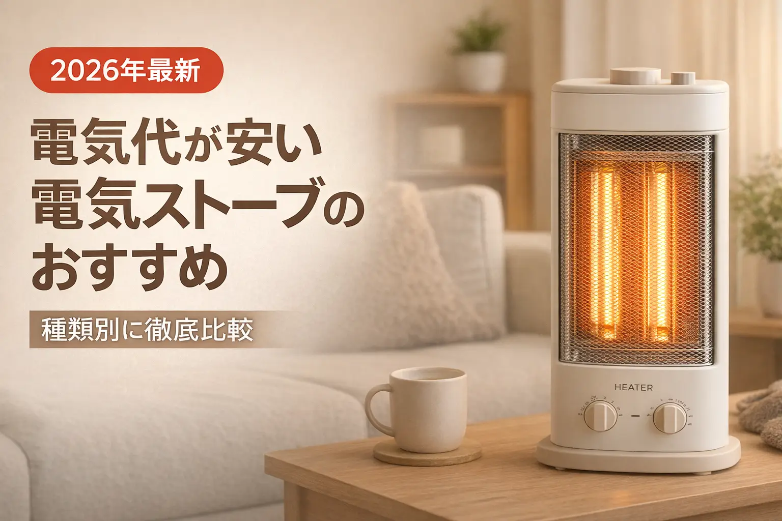 【2026年最新】電気代が安い電気ストーブのおすすめ｜種類別に徹底比較