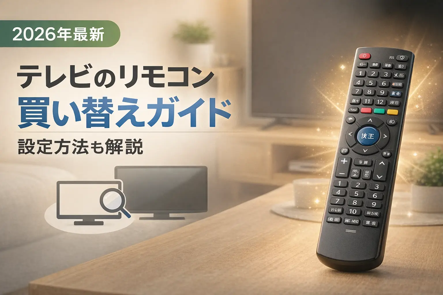 【2026年最新】テレビのリモコン買い替えガイド｜設定方法も解説