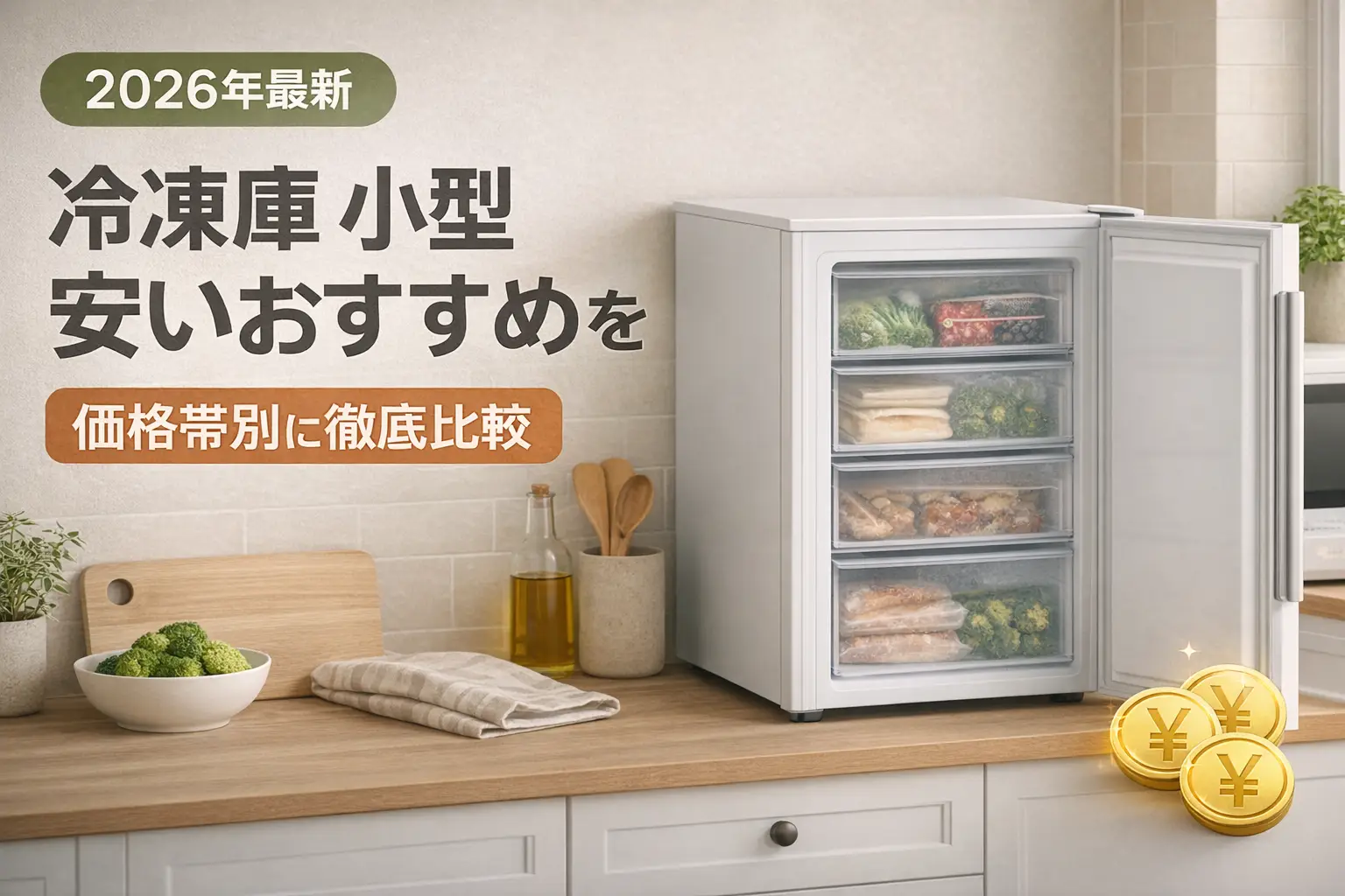 【2026年最新】冷凍庫 小型 安いおすすめを価格帯別に徹底比較
