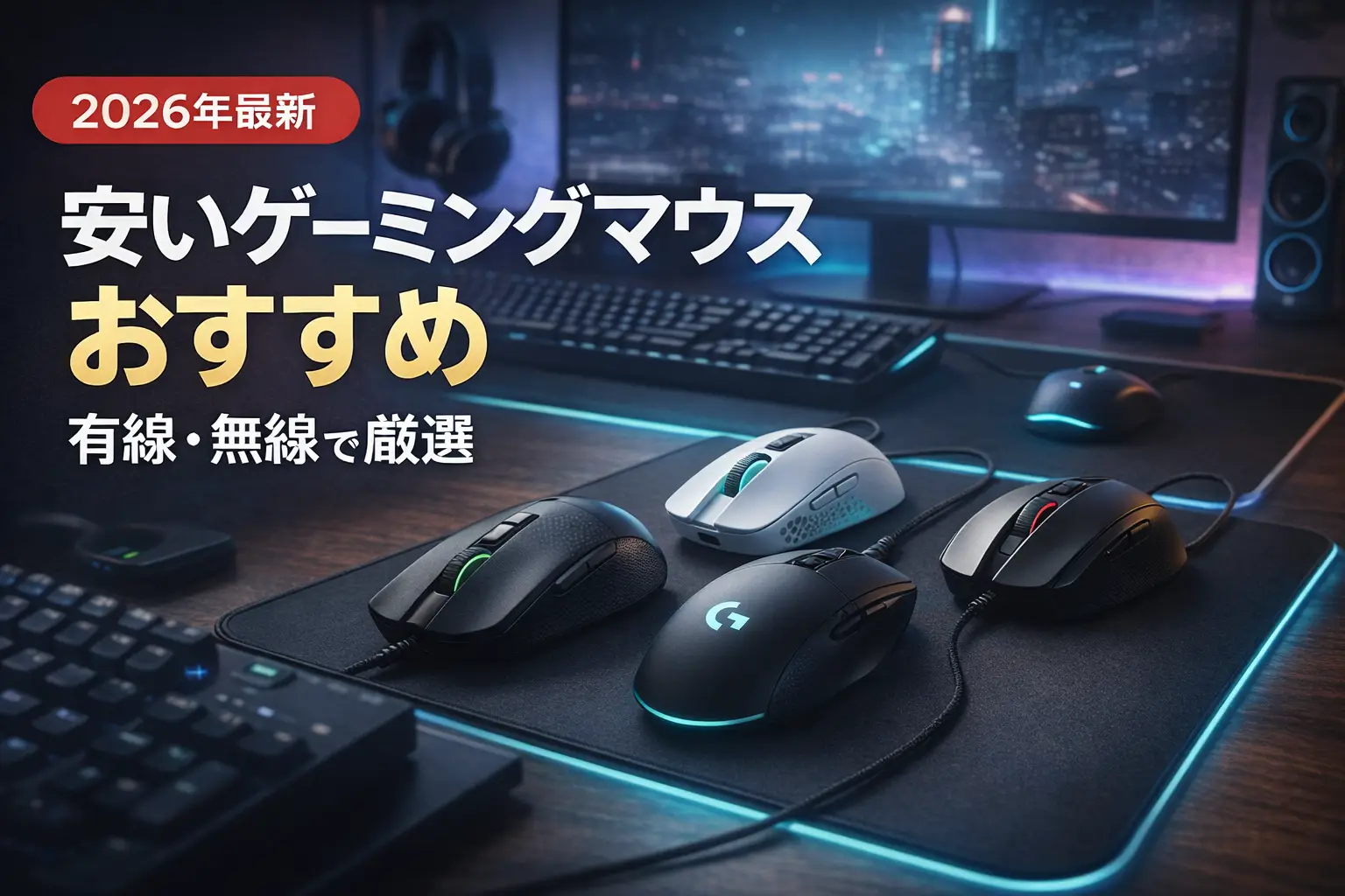 【2026年最新】安いゲーミングマウスおすすめ｜有線・無線で厳選