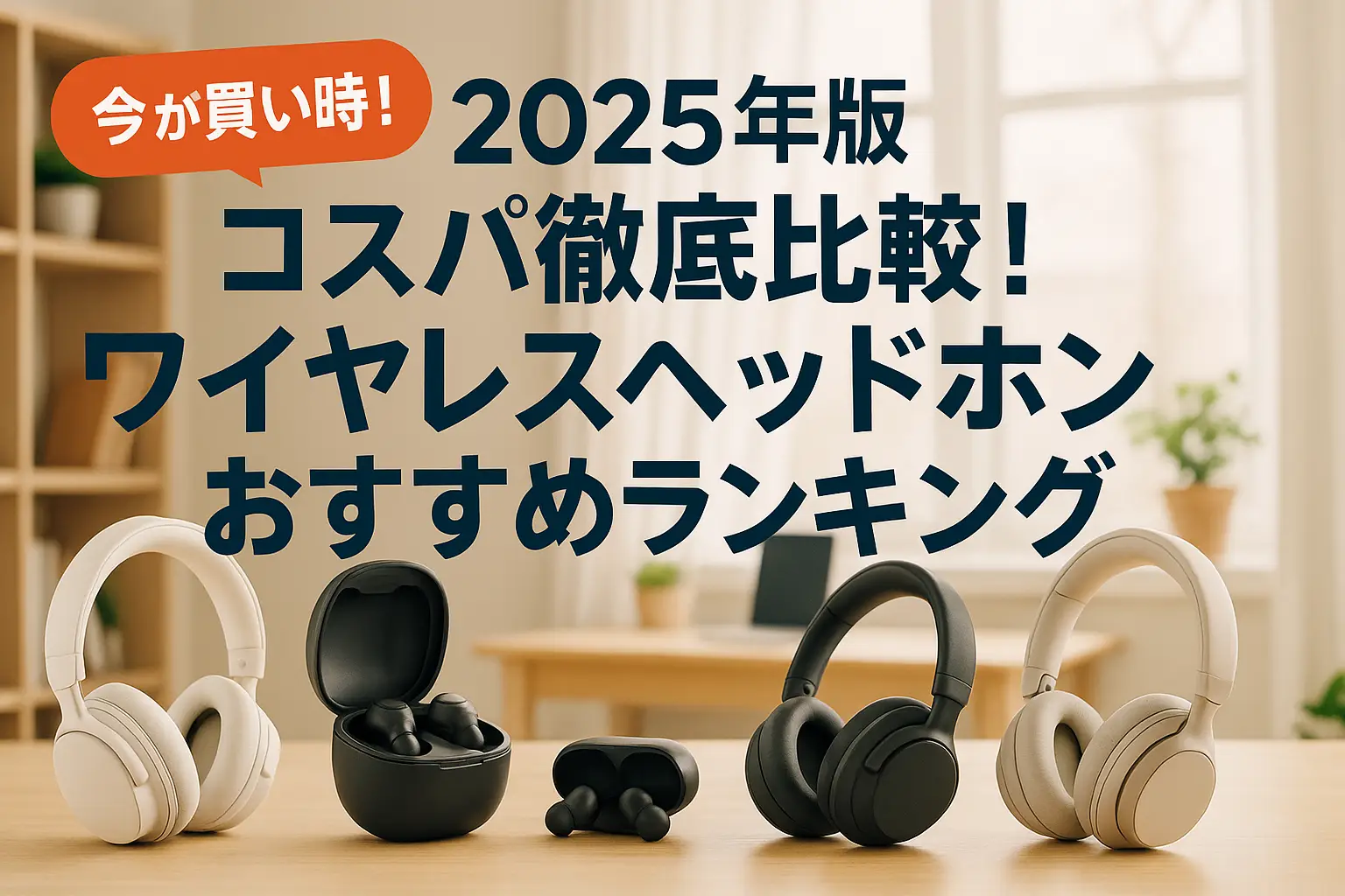 【2025年版】コスパ徹底比較！ワイヤレスヘッドホンおすすめランキング