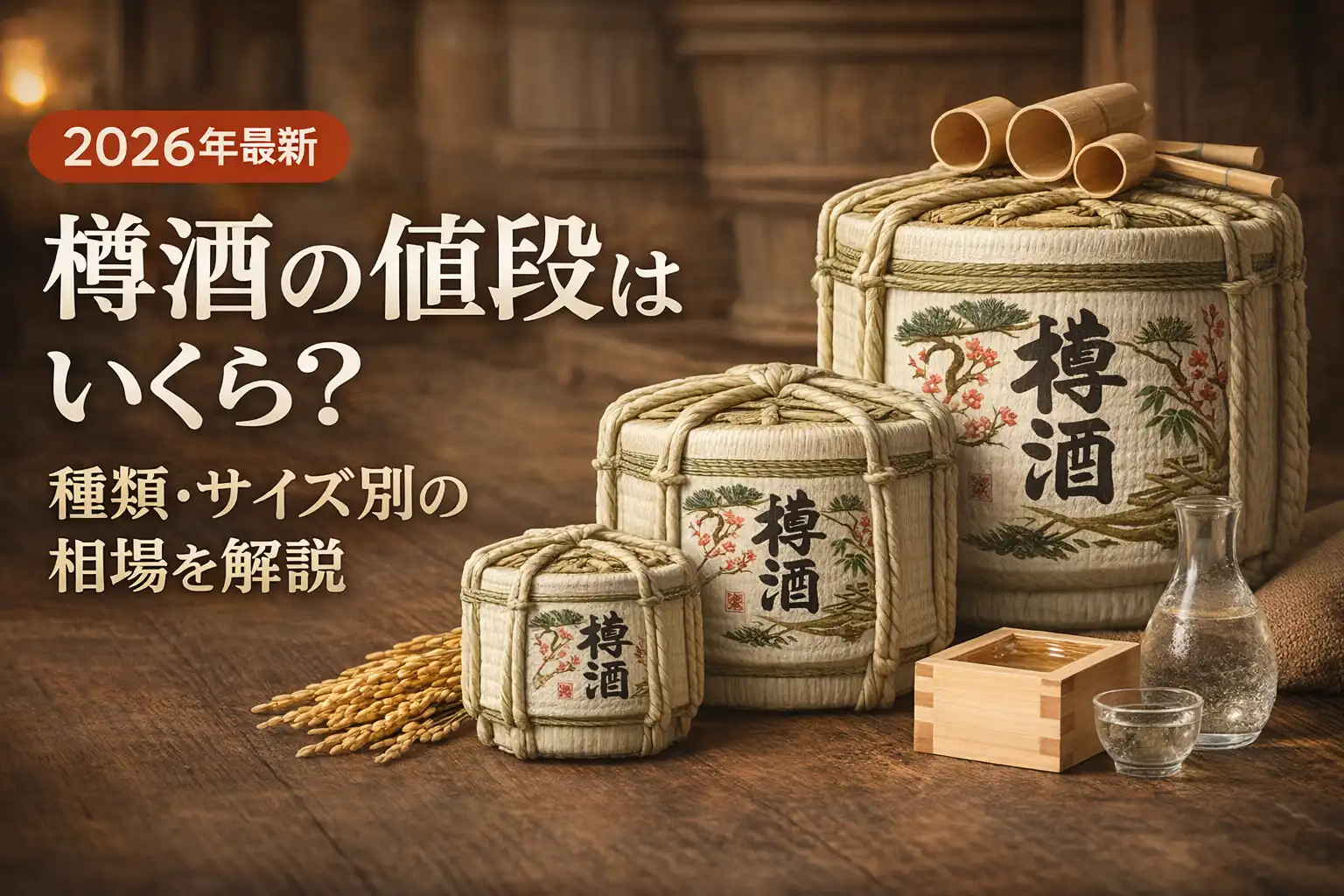 【2026年最新】樽酒の値段はいくら？種類・サイズ別の相場を解説