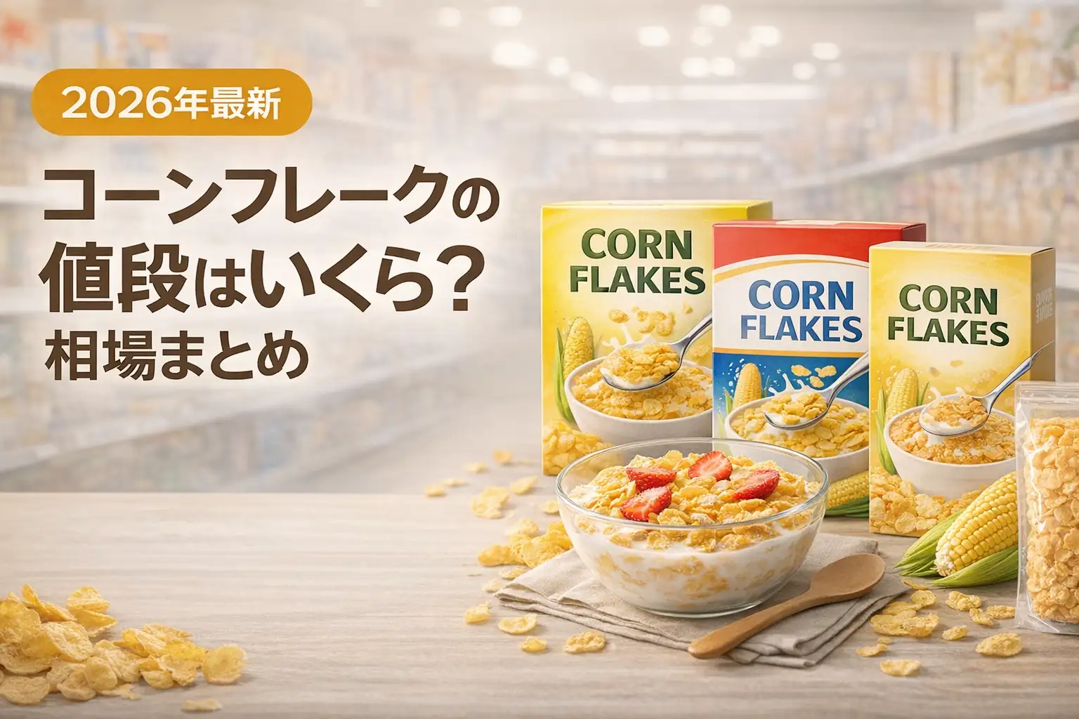 【2026年最新】コーンフレークの値段はいくら？相場まとめ