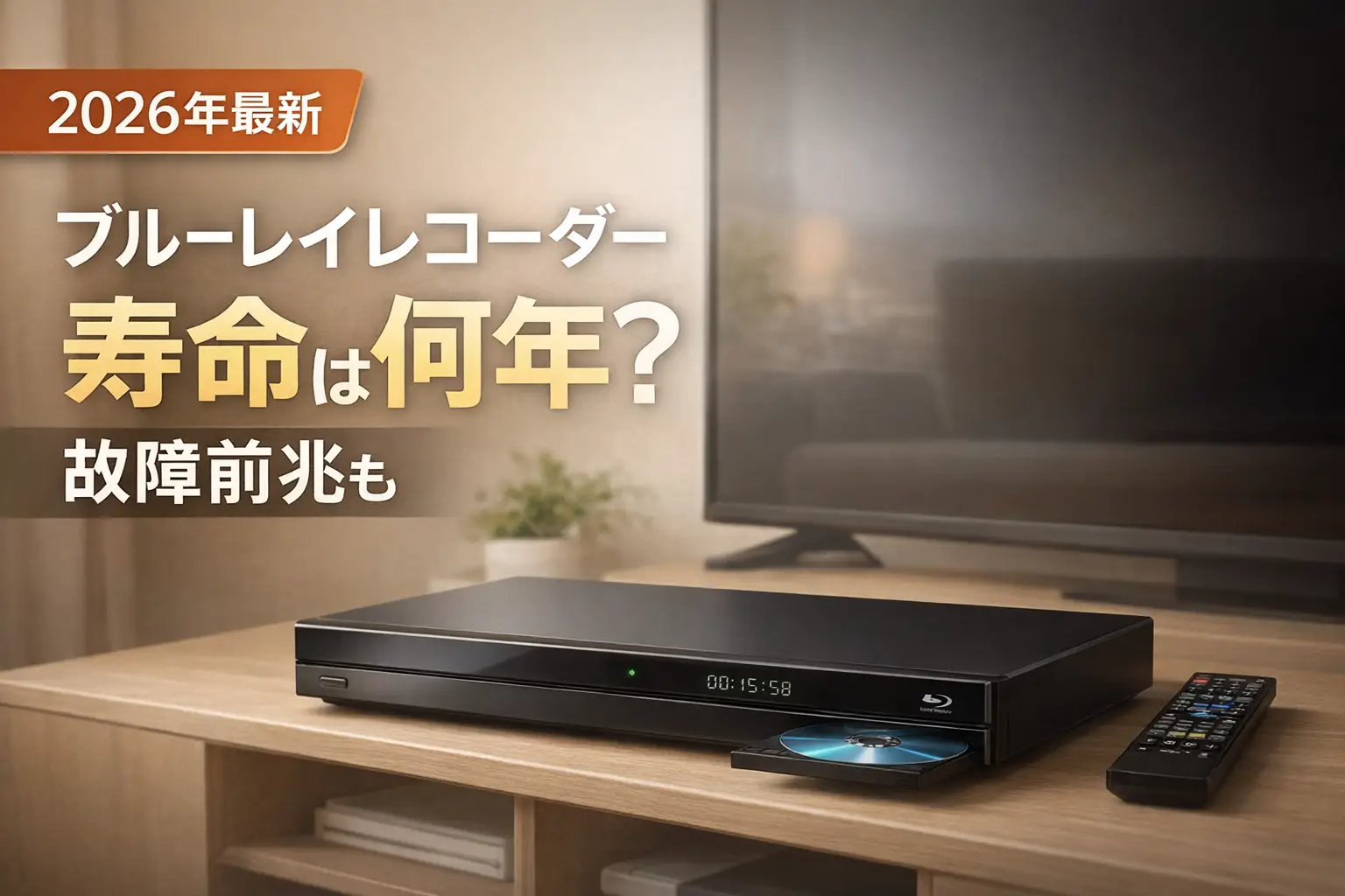 【2026年最新】ブルーレイ レコーダー 寿命は何年？故障前兆も