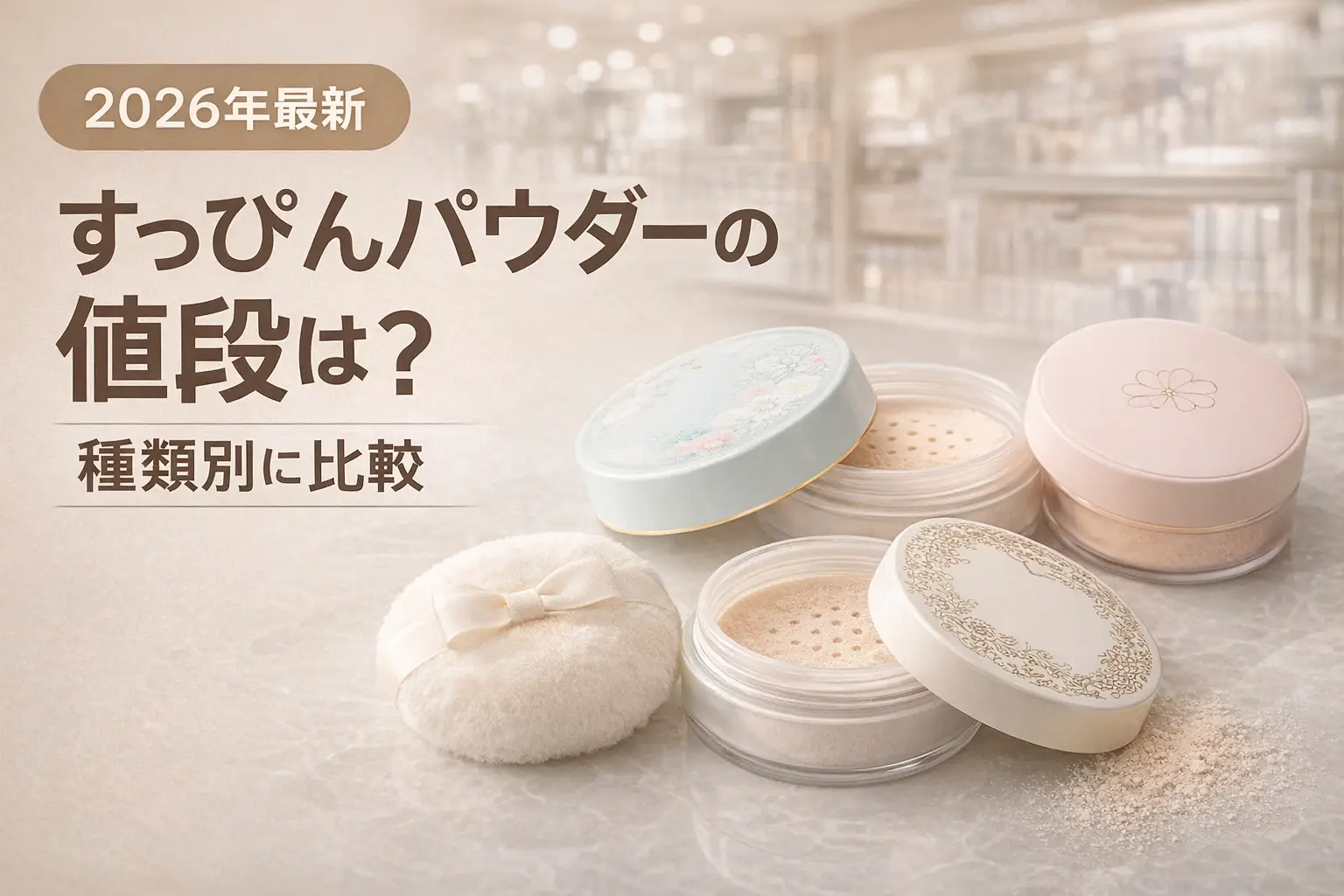 【2026年最新】すっぴんパウダーの値段は？種類別に比較
