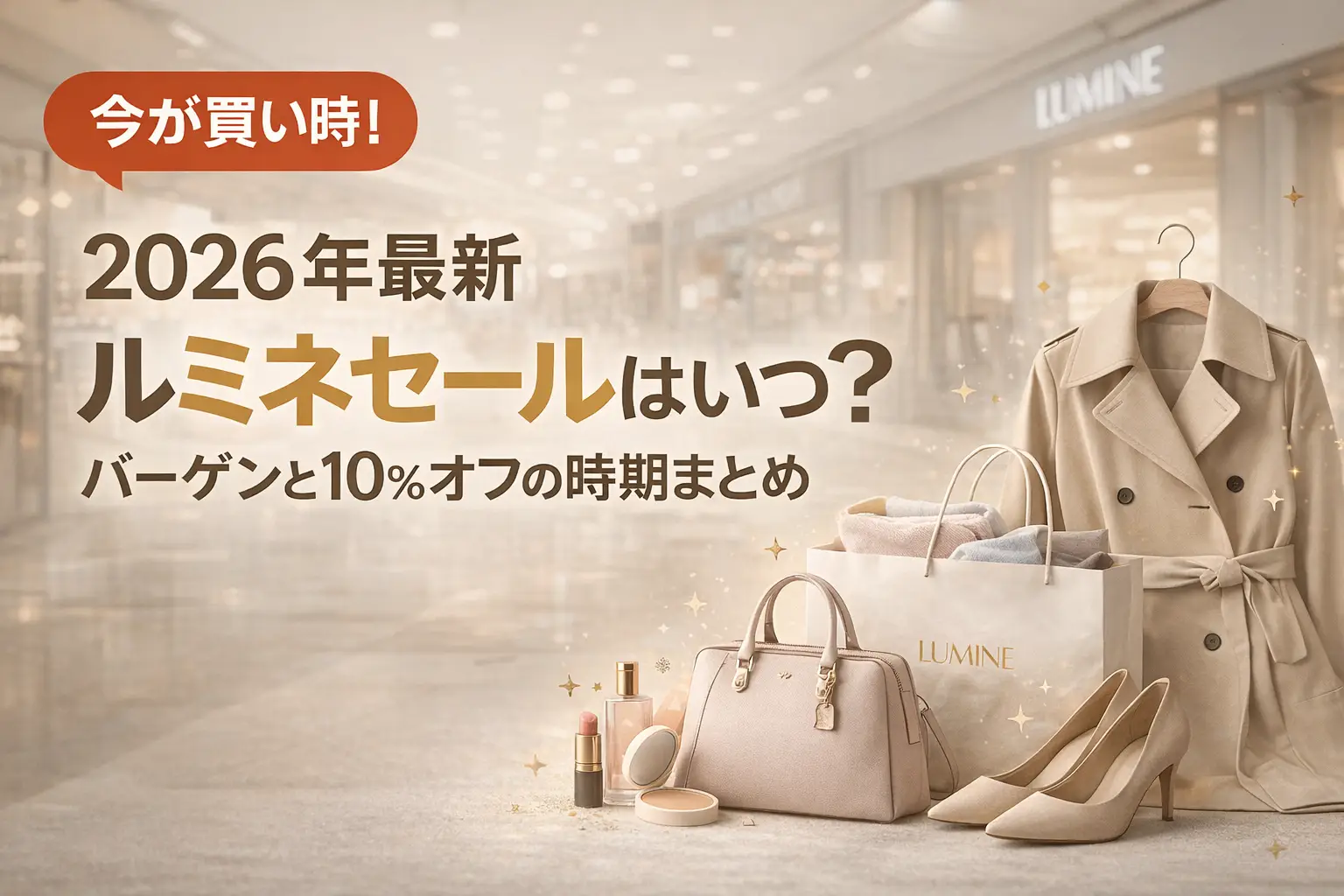 【2026年最新】ルミネセールはいつ？バーゲンと10%オフの時期まとめ
