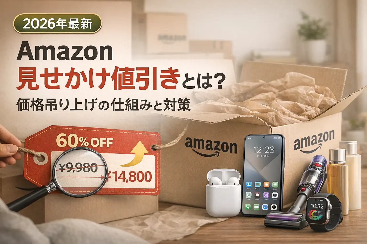 【2026年最新】Amazon 見せかけ値引きとは？価格吊り上げの仕組みと対策