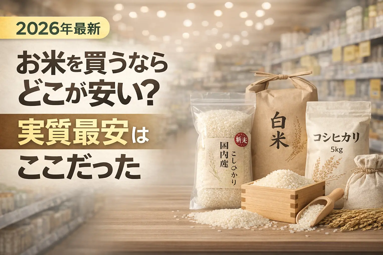 【2026年最新】お米を買うならどこが安い？実質最安はここだった