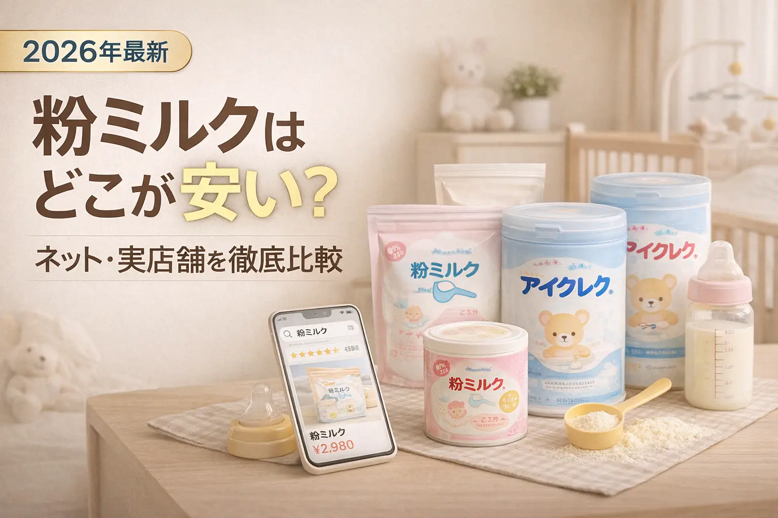 【2026年最新】粉ミルクはどこが安い？ネット・実店舗を徹底比較