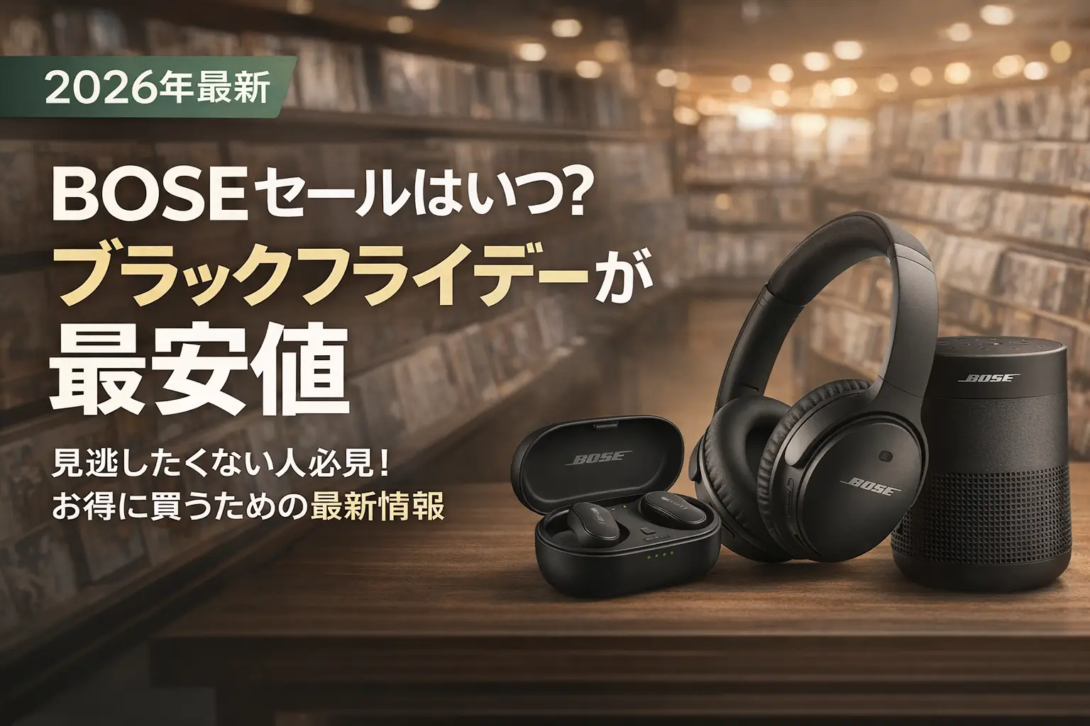 【2026年最新】BOSEセールはいつ？ブラックフライデーが最安値