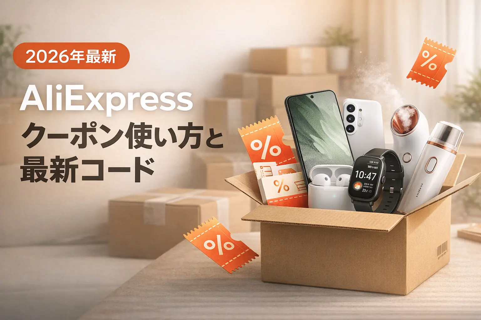 【2026年最新】AliExpressクーポン使い方と最新コード