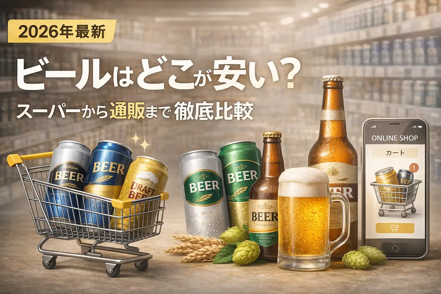 【2026年最新】ビールはどこが安い？スーパーから通販まで徹底比較
