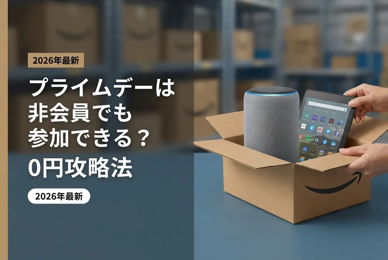 【2026年最新】プライムデーは非会員でも参加できる？｜0円攻略法