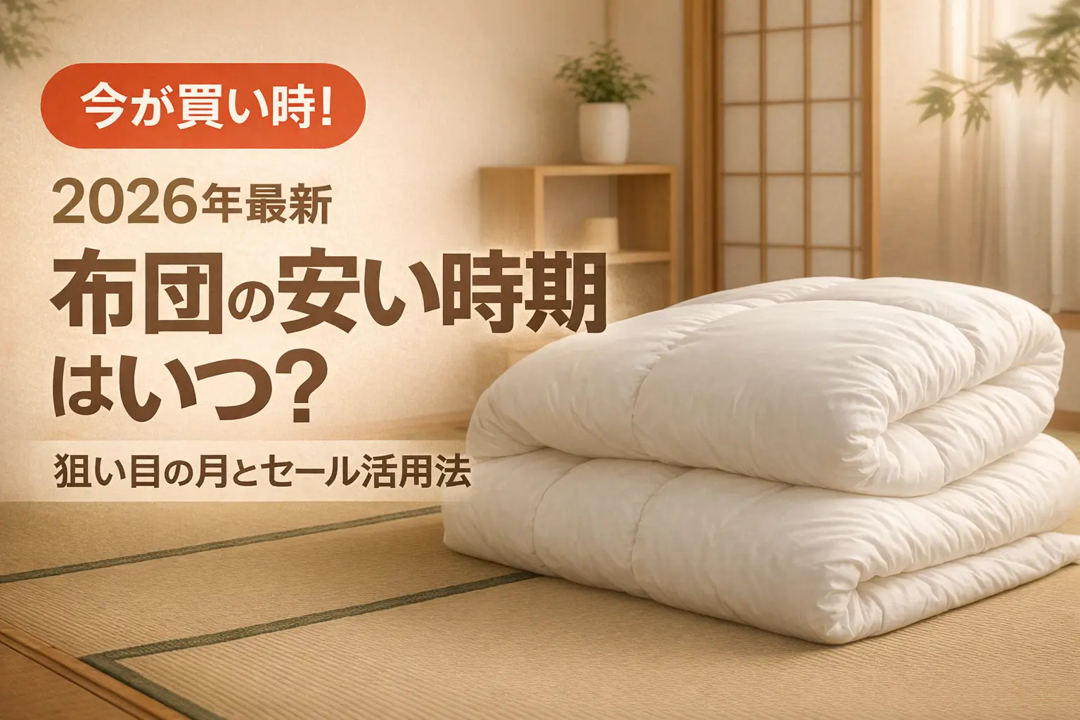 【2026年最新】布団の安い時期はいつ？狙い目の月とセール活用法