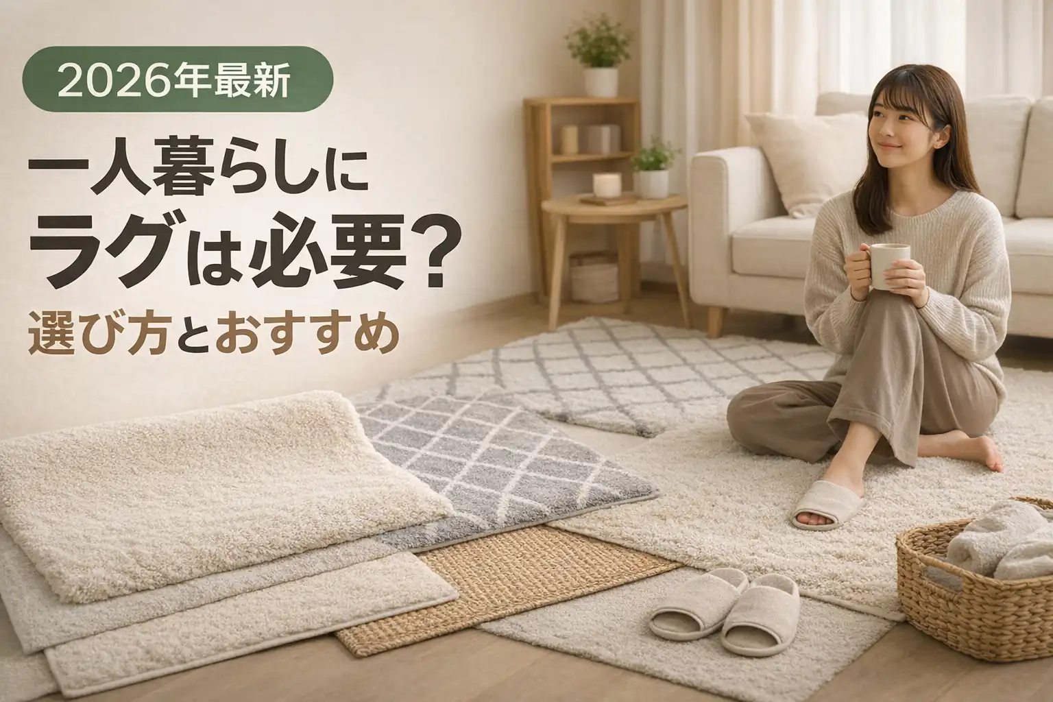 【2026年最新】一人暮らしにラグは必要？選び方とおすすめ