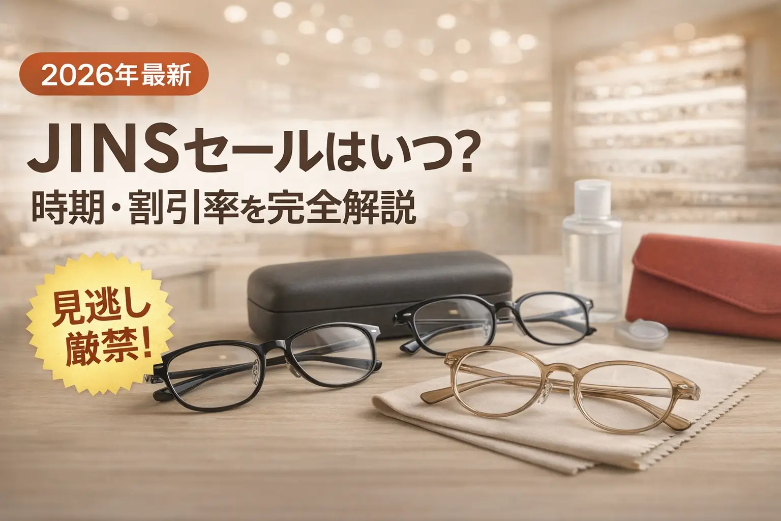 【2026年最新】JINSセールはいつ？時期・割引率を完全解説