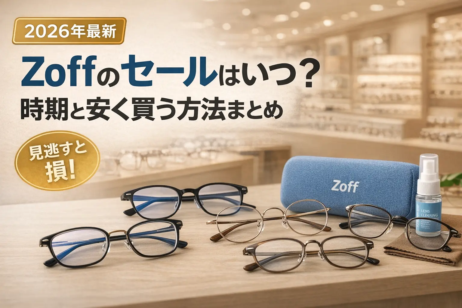 【2026年最新】Zoffのセールはいつ？時期と安く買う方法まとめ