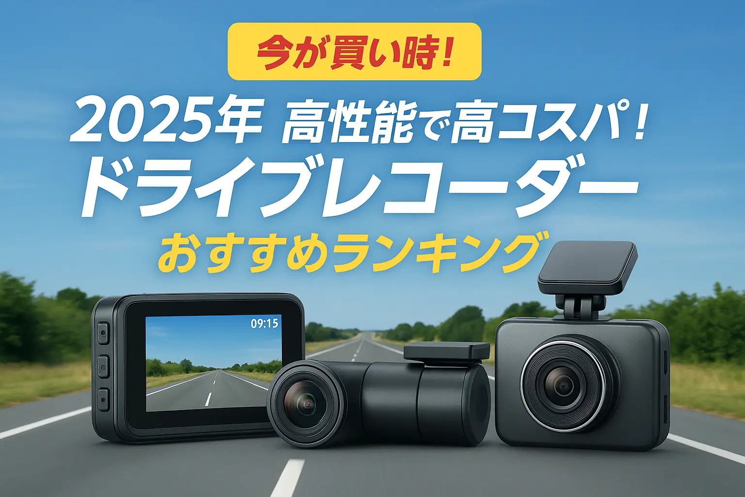 【2025年版】高性能で高コスパ！ドライブレコーダーおすすめランキング