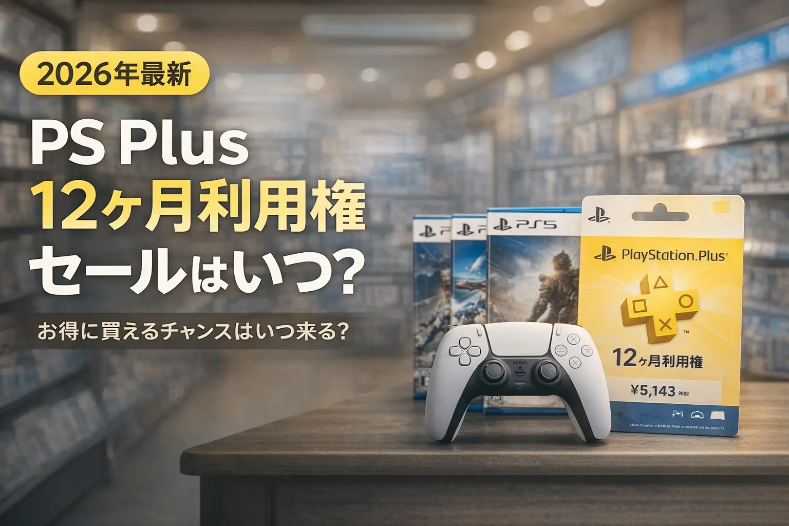 【2026年最新】PS Plus 12ヶ月利用権セールはいつ？