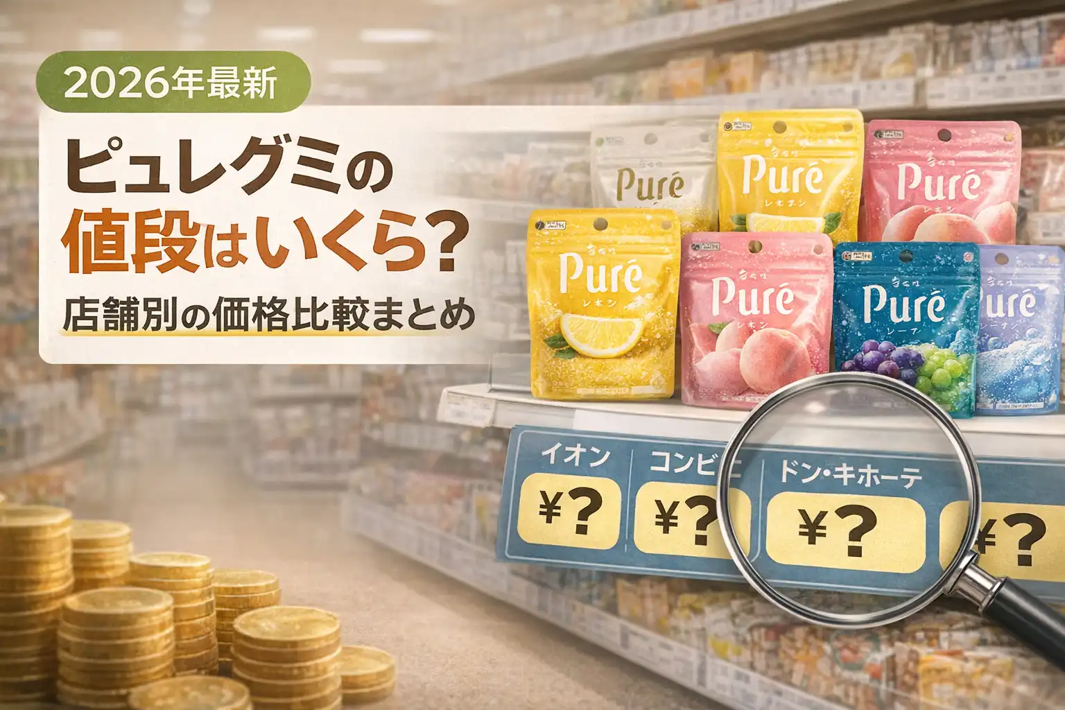 【2026年最新】ピュレグミの値段はいくら？店舗別の価格比較まとめ