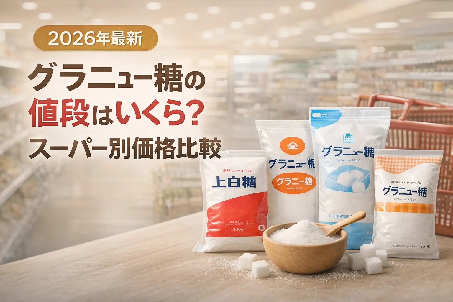 【2026年最新】グラニュー糖の値段はいくら？スーパー別価格比較