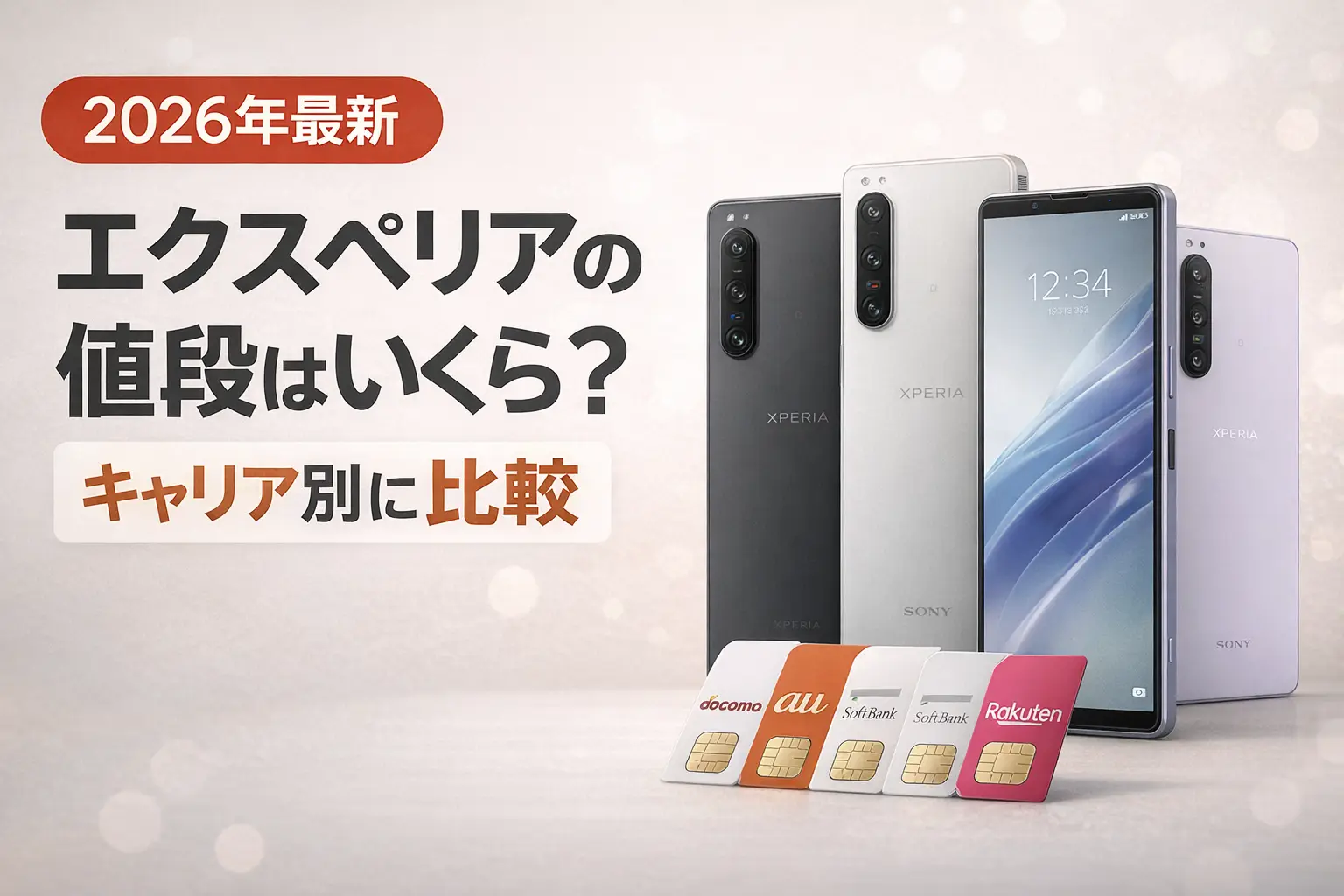 【2026年最新】エクスペリアの値段はいくら？キャリア別に比較