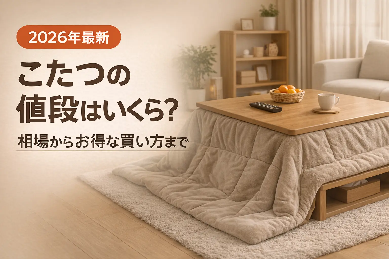 【2026年最新】こたつの値段はいくら？相場からお得な買い方まで