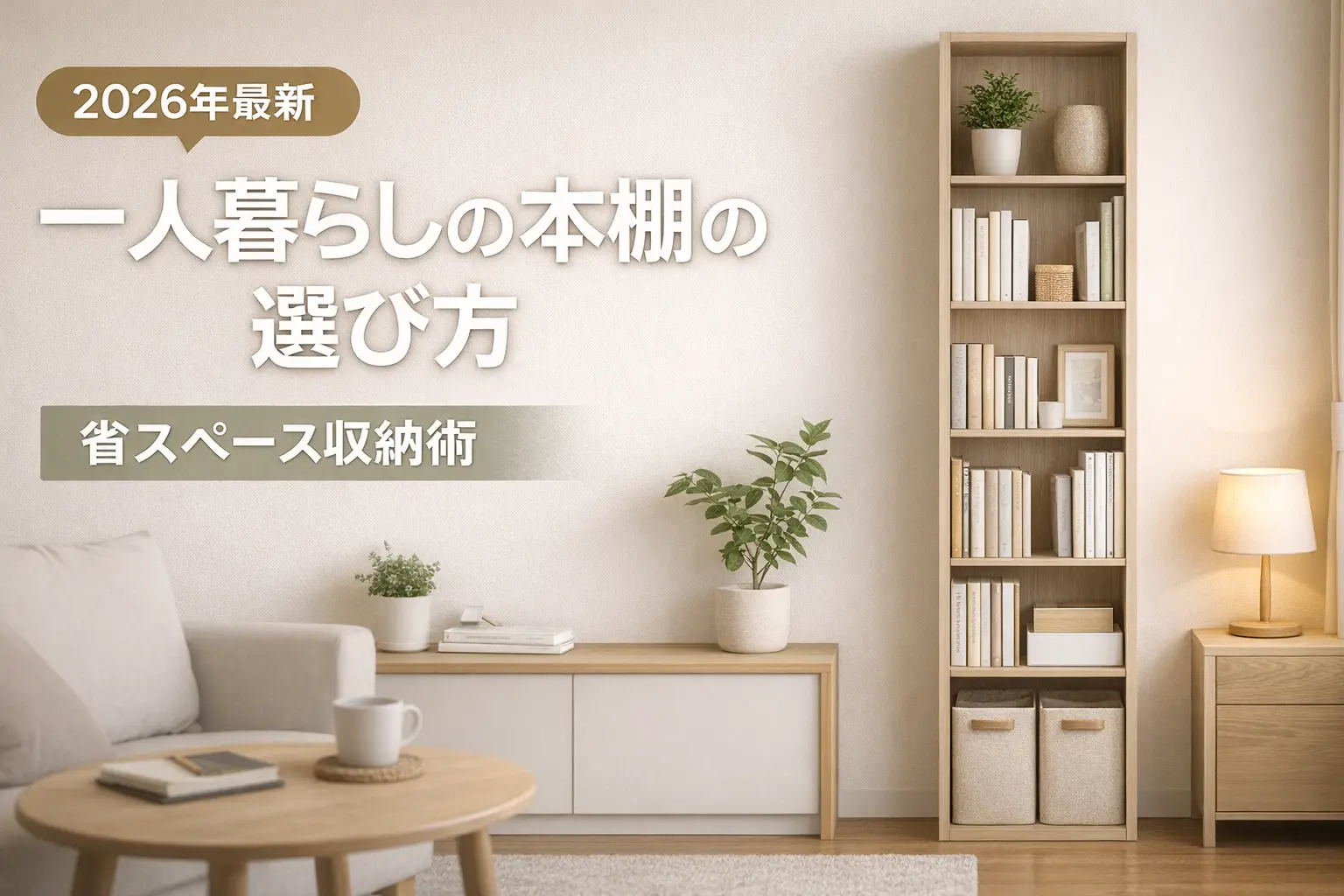 【2026年最新】一人暮らしの本棚の選び方｜省スペース収納術