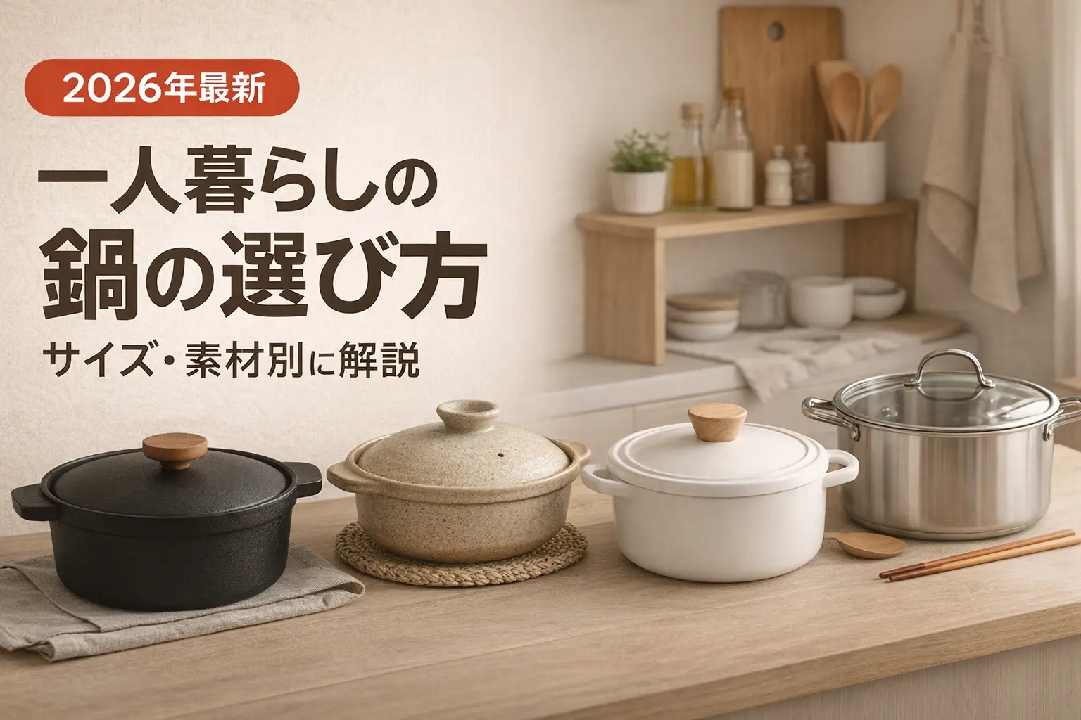 【2026年最新】一人暮らしの鍋の選び方｜サイズ・素材別に解説
