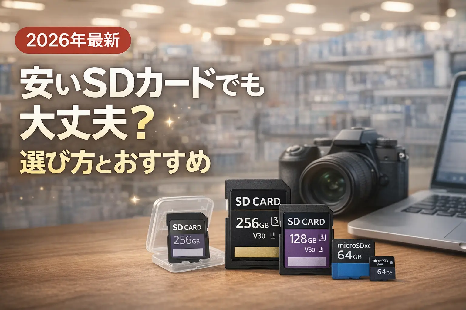 【2026年最新】安いSDカードでも大丈夫？選び方とおすすめ