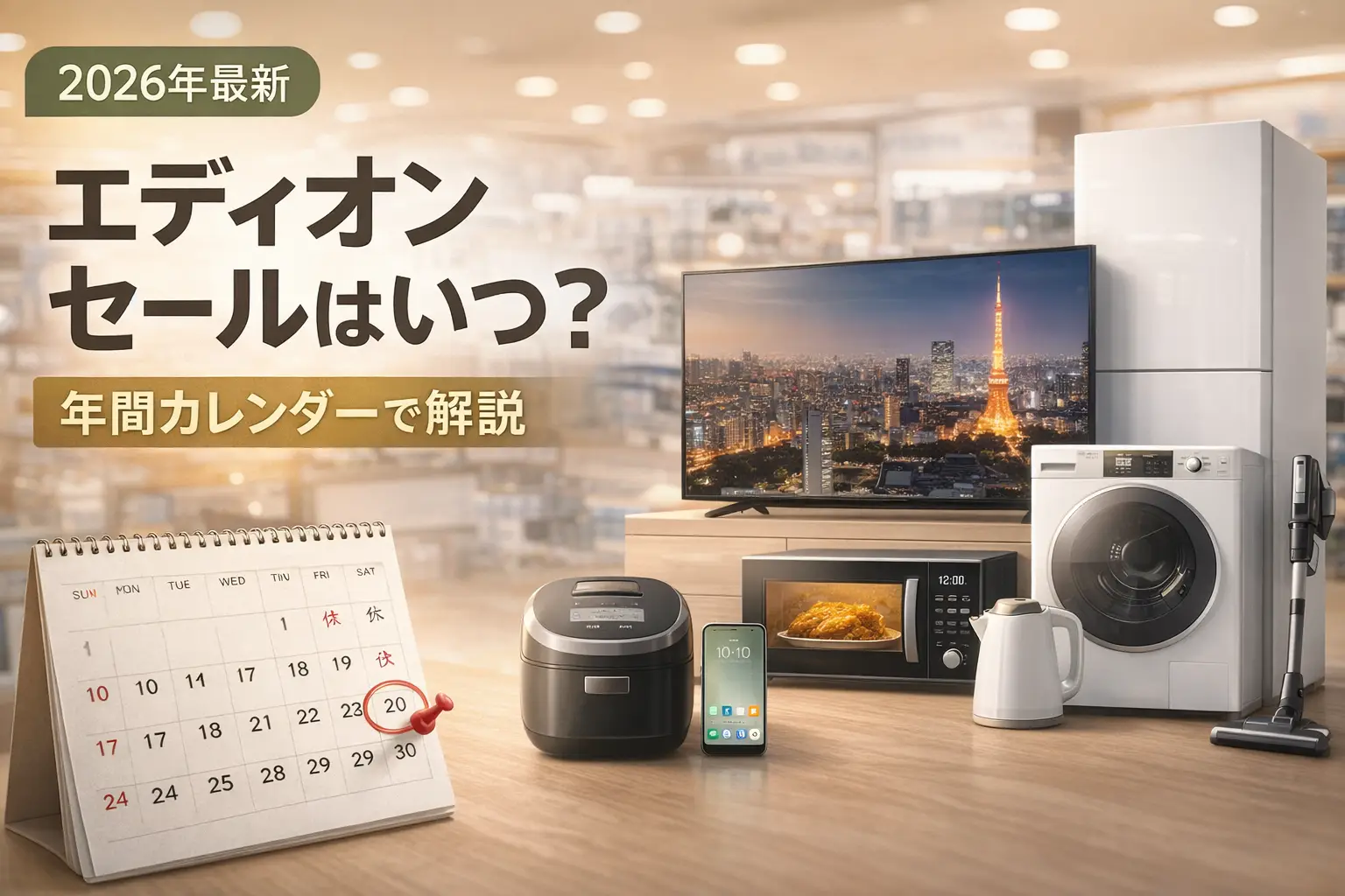 【2026年最新】エディオン セールはいつ？年間カレンダーで解説