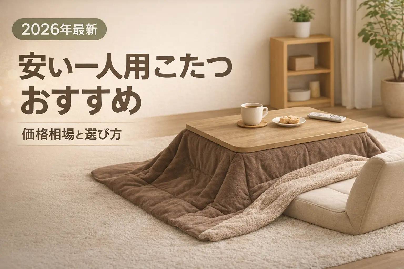 【2026年最新】安い一人用こたつおすすめ｜価格相場と選び方