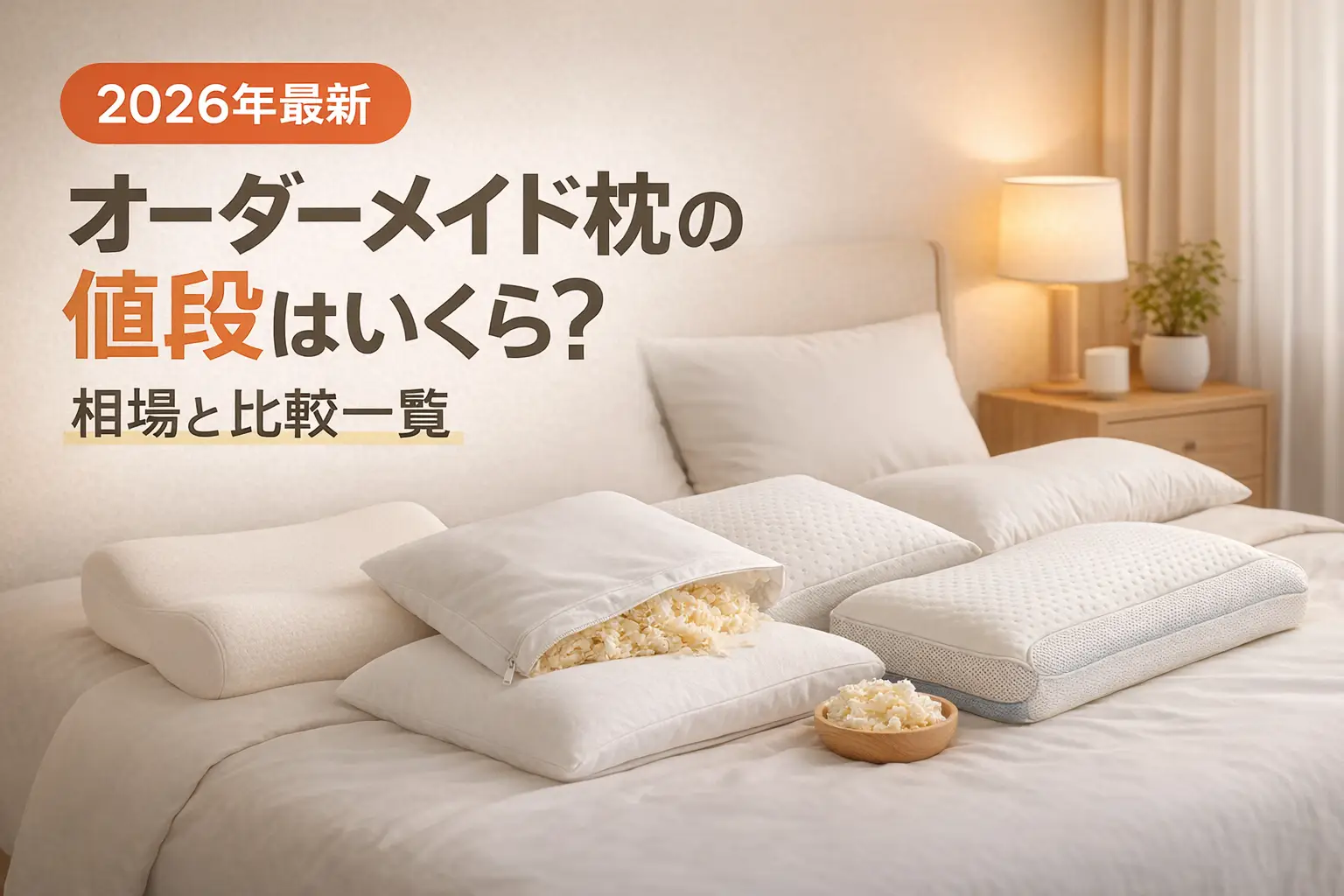 【2026年最新】オーダーメイド枕の値段はいくら？相場と比較一覧