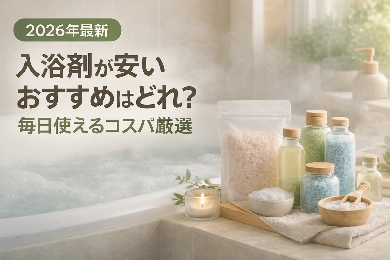 【2026年最新】入浴剤が安いおすすめはどれ？毎日使えるコスパ厳選