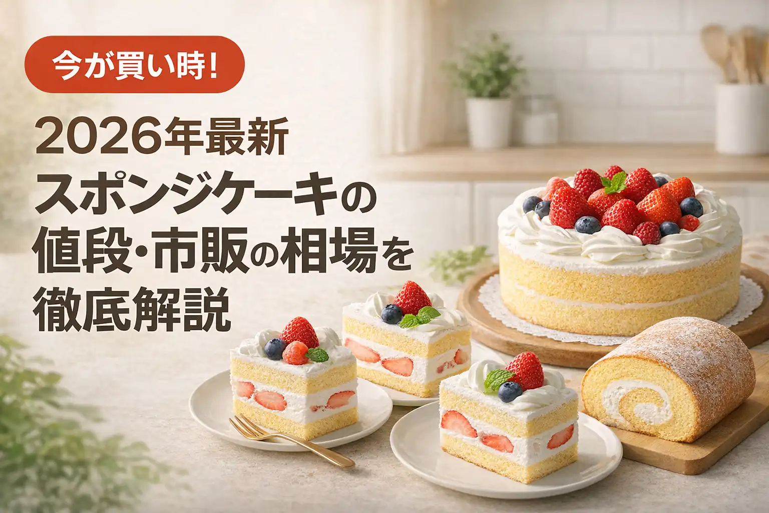 【2026年最新】スポンジケーキの値段・市販の相場を徹底解説
