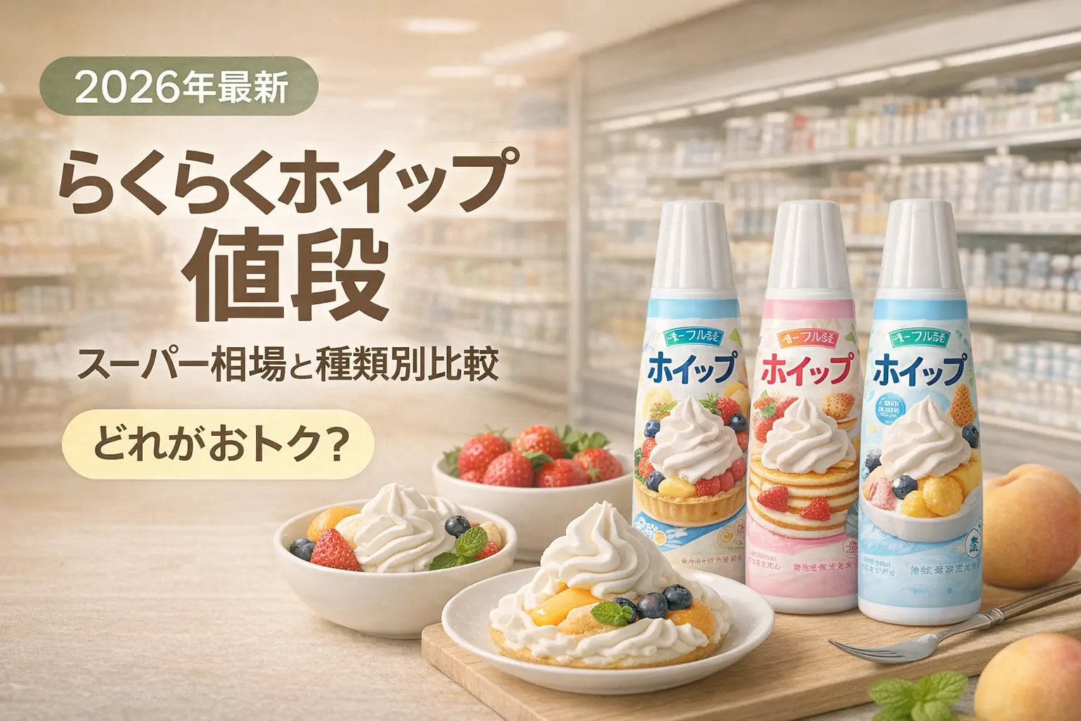 【2026年最新】らくらくホイップ値段｜スーパー相場と種類別比較